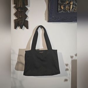 Kate Spade New York Classic Y2K nylon black tote, some wear, nostalgia